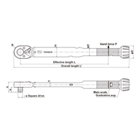 Click type torque wrench for motorsports vehicles